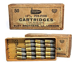 Cartuchos de espiga para revólveres (balas)