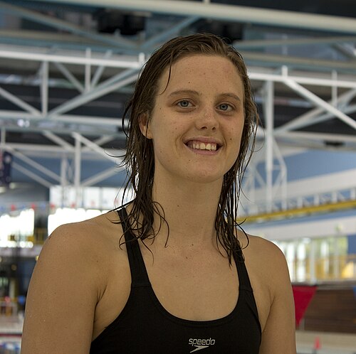 Cole after a training session at the Australian Institute of Sport Aquatic Centre
