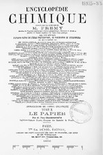 Thumbnail for File:Encyclopédie chimique.Tome X.- Applications de chimie organique. Le papier, par M. Paul Charpentier. (IA BIUSante pharma 018935x83).pdf