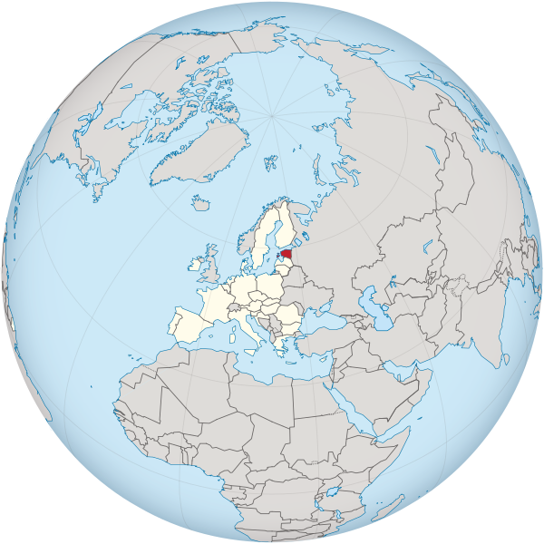 File:Estonia in the European Union on the globe (Europe centered).svg