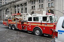 The Fire Department of New York (FDNY), the largest municipal fire department in the United States FDNY Tower Ladder 1 (897367891).jpg