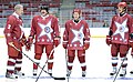 Лукашенко, Путін і В'ячеслав Фетісов на товариському матчі зірок вітчизняного хокею, льдовий палац "Великий", Сочі, 4 січня 2014