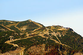 Vue du Feuerkogel depuis Eibenberg.