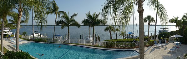 View of Millar bay and Sister Keys from a Longboat Keys residence