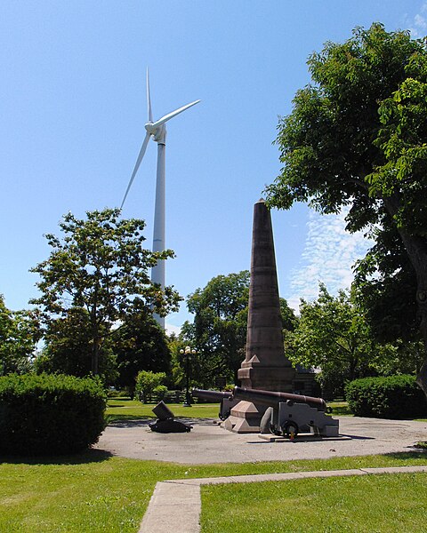 File:Fort Rouillé Monument and turbine.jpg
