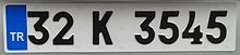 Turkish plates do not utilise a standard font. The font used varies FramelessTurkishPlaka.jpg