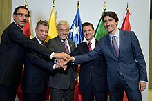 President Martin Vizcarra and President Enrique Pena Nieto at the 8th Summit of the Americas in Lima, Peru; April 2018. GCG 7769 (41465549392).jpg