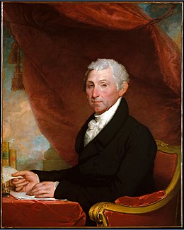 The fifth President of the United States, James Monroe, c. 1820–1822