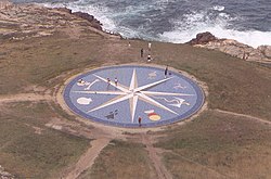 Windroos, gefotografeerd vanaf de toren