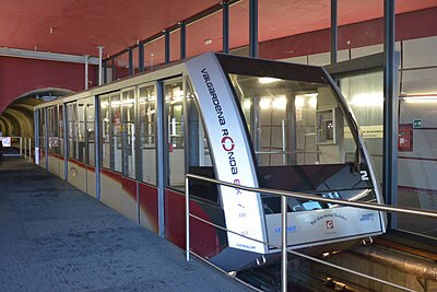 Train at the valley station