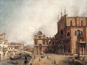 SS. Giovanni e Paolo e la Scuola di S. Marco, vers 1725 par Canaletto Gemäldegalerie Alte Meister[4]