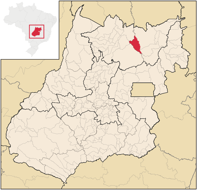 Localização de Colinas do Sul em Goiás
