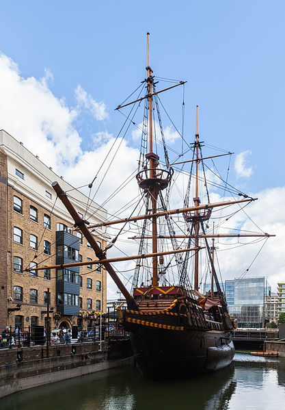 A replica of the Golden Hind at Bankside in London