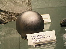 Graphite pebble for reactor Graphitkugel fuer Hochtemperaturreaktor.JPG