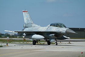 Un F-16D griego idéntico al avión involucrado en el accidente.