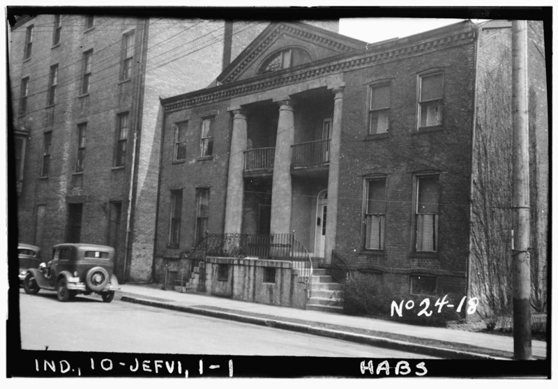 File:HISTORIC AMERICAN BUILDINGS SURVEY PHOTOGRAPHER- DECKER ART STUDIO, April, 1934 NORTH FRONT VIEW - Grisamore House, 111-113 West Chestnut, Jeffersonville, Clark County, IN HABS IND,10-JEFVI,1-1.tif