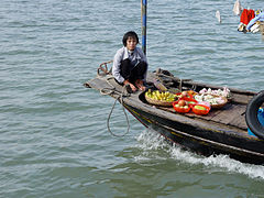 越南下龙湾的小贩