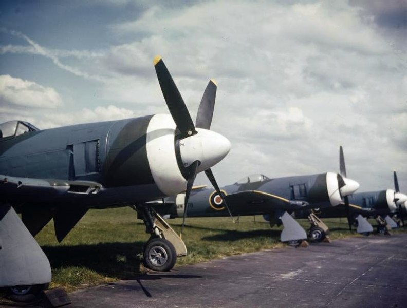 File:Hawker Tempest II at Hawker plant c1945.jpg