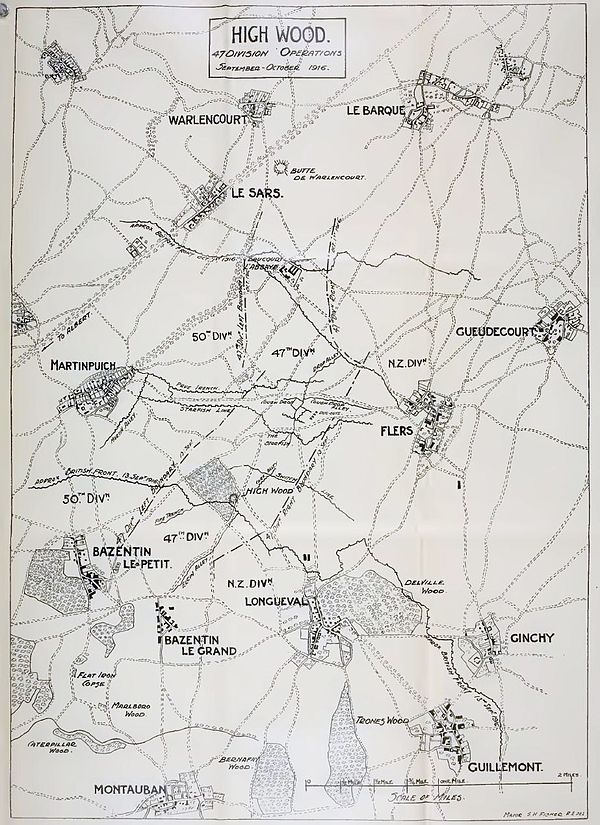 The 47th Division's attack at High Wood, 15 September 1916