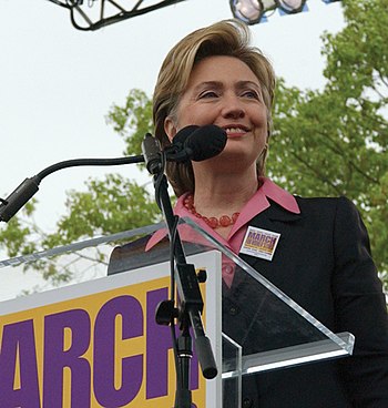 Hillary Clinton at the 2004 March for Women's ...