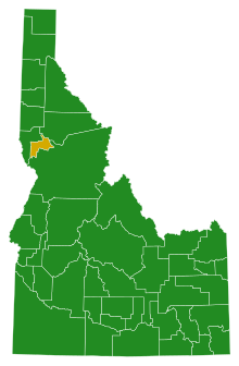 Results of the Democratic primary by county. Idaho Democratic Presidential Caucuses Election Results by County, 2016.svg