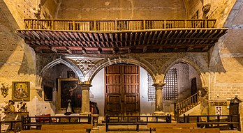 Interior da igreja de São Félix, Torralba de Ribota, província de Saragoça, Espanha. A igreja, de estilo mudéjar e gótico tardio, foi construída entre 1367 e 1420. É um Bem de Interesse Cultural da Espanha desde 2006 (definição 8 287 × 4 539)