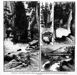 Illustration of Shohola Glen from Frank Leslie's Illustrated Newspaper, May 23, 1885, Volume 60, Issue 1548, page 228.png