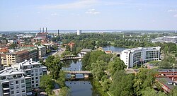 Linköpingin keskikaupunkia.