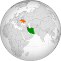   Ukraine / Україна   Iran / Іран Українська: Україна і Іран на карті. English: Ukraine and Iran locator map.