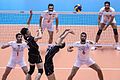 Image 2Play in progress: The "set" (second contact), Iran vs. Japan, Olympic qualification match 2016