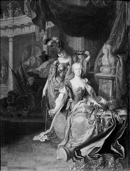 File:Johann Georg Dathan - Empress Maria Theresa Garlanded by Wisdom - KMS657 - Statens Museum for Kunst.jpg