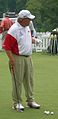 John Daly on the putting green at the Congressional Country Club during the Earl Woods Memorial Pro-Am prior to the 2007 AT&T National tournament.