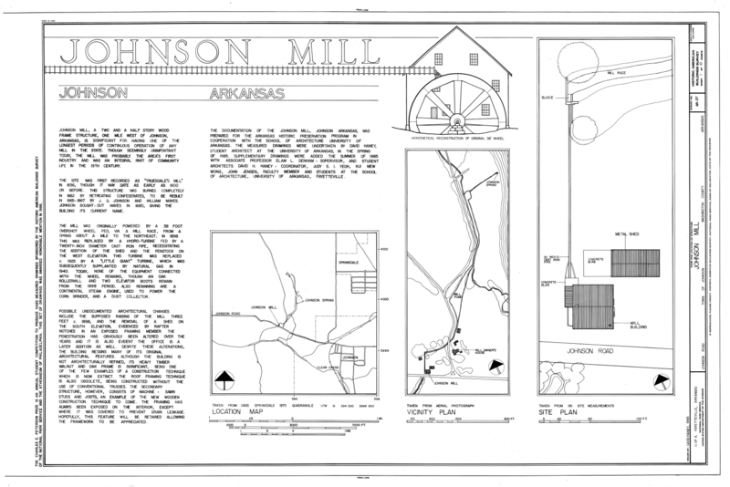 File:Johnson Mill, Johnson Road, Johnson, Washington County, AR HABS ARK,72-JOHN,1- (sheet 1 of 10).png