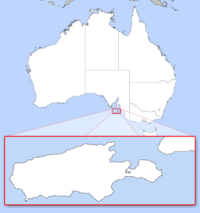 Location of 坎加鲁岛（袋鼠岛）