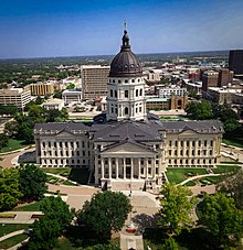 Aerial view of the Capitol building. Kansas Capitol.jpg