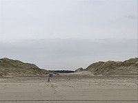 Die 'Kerbe' am Strand