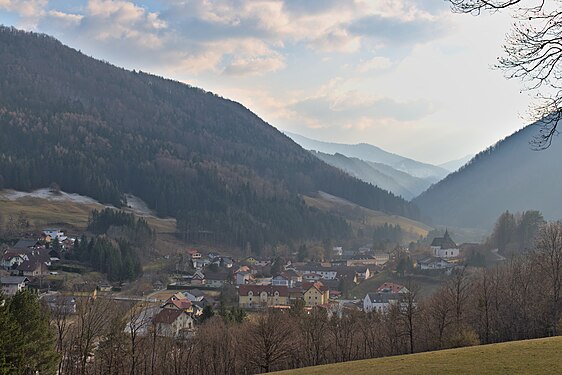 The small village Kleinzell in eastern Austria