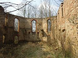 Ruínas do Castelo Kodratów (Konradswaldau Schloß)