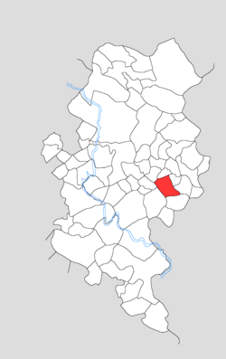 Map showing Badanpur in Kotla block