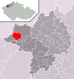 Location in Chomutov District