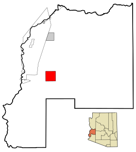 La Paz County Incorporated and Unincorporated areas Quartzsite highlighted.svg