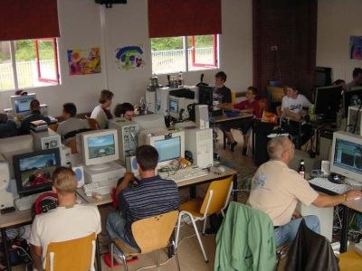 A LAN party in the Netherlands (2003)