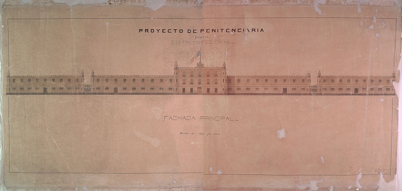 File:Lecumberri Prison blueprint.jpg