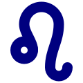 Leo symbol (heavy blue).svg