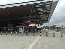 Leppington station entrance in February 2015 Leppington1.JPG