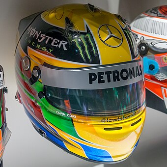 Hamilton's helmet in 2013