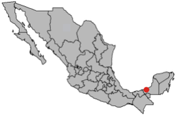 Ciudad del Carmens läge i Mexiko.