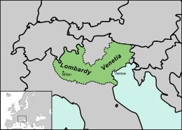 Plasseringa til Lombardia-Venetia