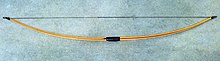 Picture of a longbow made with wood, 2013 Longbow.jpg