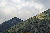 View of slag-heaps or crassiers. Also called "terrils" in French.